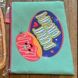 NEW Donut Give Up! Cosmetics Bag or Pencil Pouch